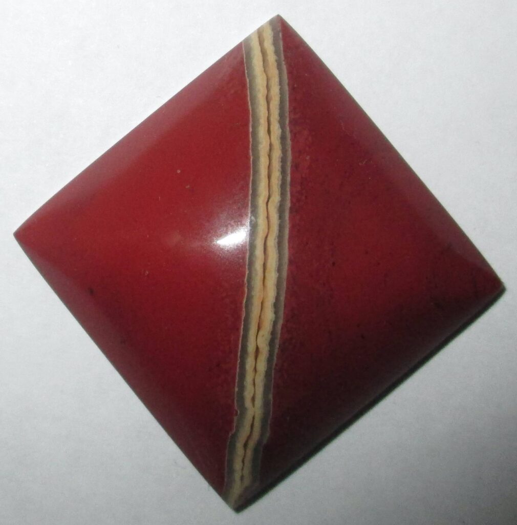 Square Cabochon of red jasper